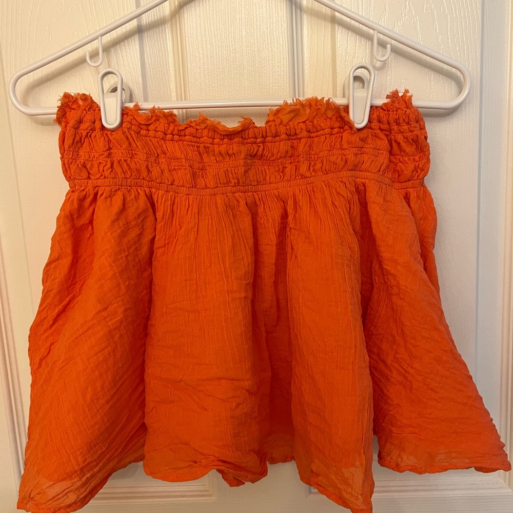 Orange Women's Skirt and Tank Set